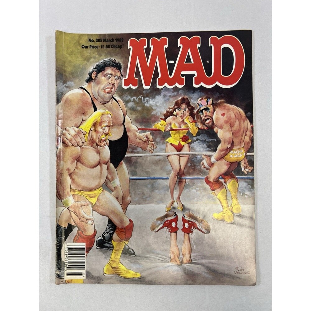 Vintage Original MAD Magazine #285 March 1989 WWF Hulk Hogan - Andre the Giant